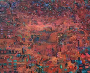 Nocturne, 2013 m/m on canvas 48" x 60"